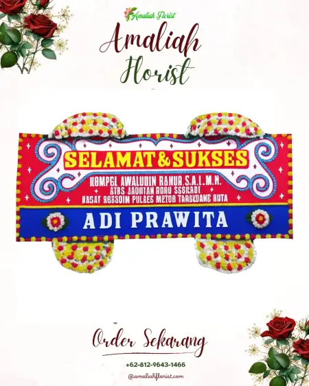 Papan Bunga Ucapan Selamat Panji